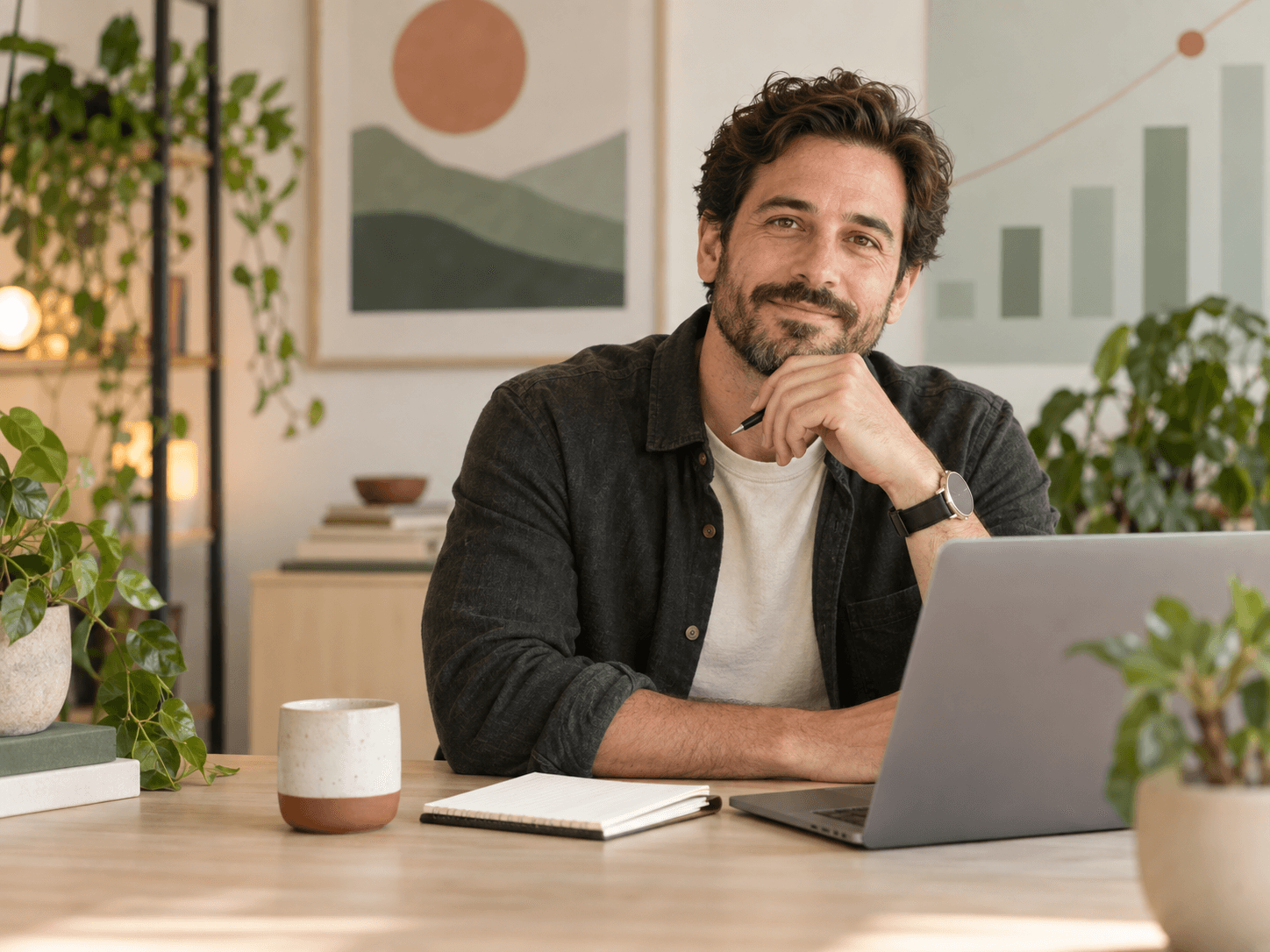 The Growth Engineer, working at a desk