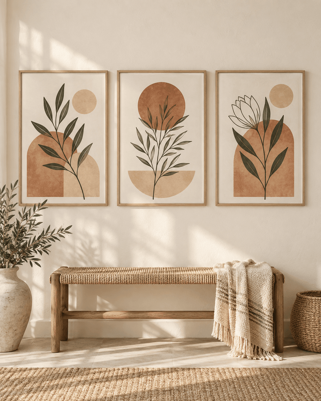 Boho wall art print set